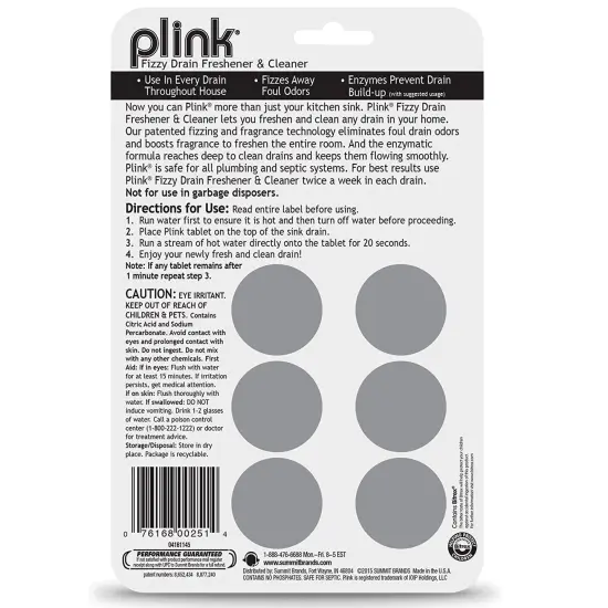 Plink Garbage Disposal Cleaner & Disposer Deodorizer 40 Lemon Treatment Pack and Plink Fizzy Drain Cleaner 6 Treatment Pack Combo {4}