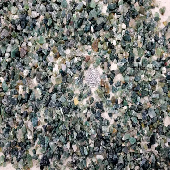 Tumbled Green Moss Agate Crystal Chips Bulk {3}