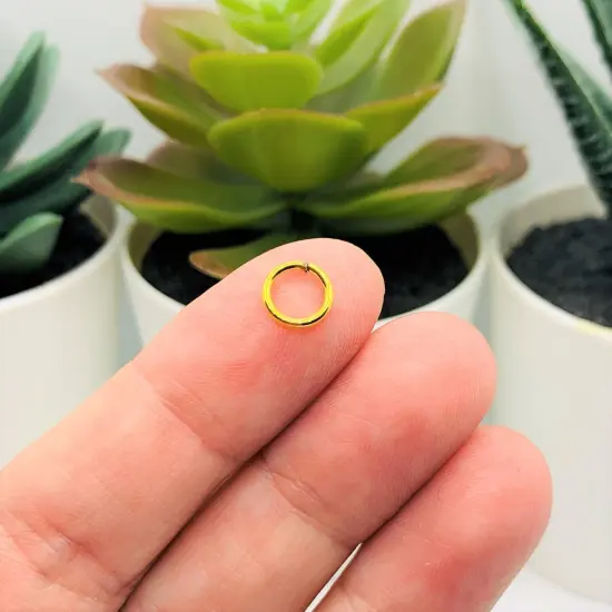 100, 500 or 1,000 Pieces: 7 mm Gold Plated Open Jump Rings, 18g {3}