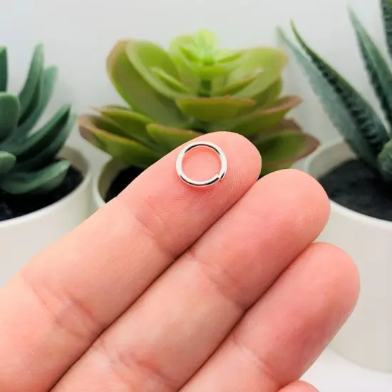 100, 500 or 1,000 Pieces: 9 mm Silver Plated Open Jump Rings, 17g {3}