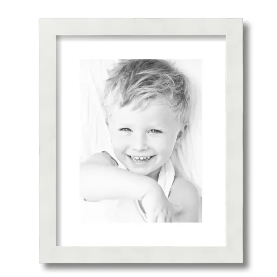 ArtToFrames 13x16" Matted Picture Frame with 9x12" Single Mat Photo Opening Framed in 1.25" White and 2" Mat (FWM-3966-13x16) {4}