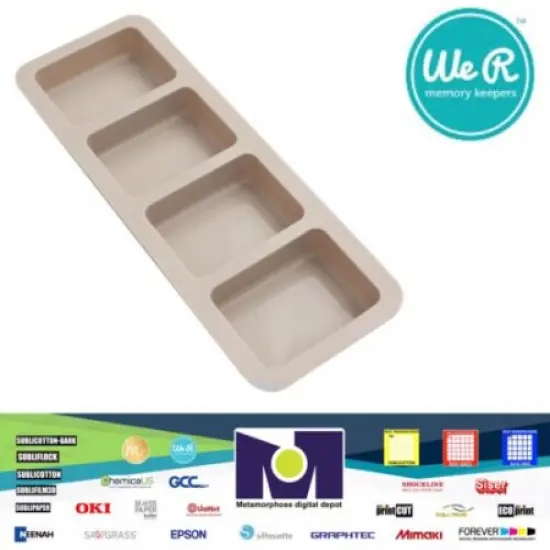 We R Memory Keepers SUDS SOAP Mold, Rectangle, 4 Cavity 60000133 {1}
