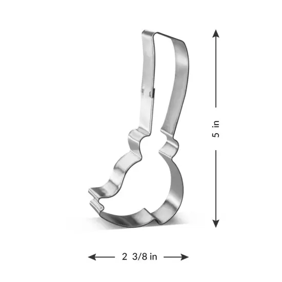 Halloween Witch Broom Cookie Cutter 5 in, CookieCutter.com, Tin Plated Steel, Handmade in the USA {2}