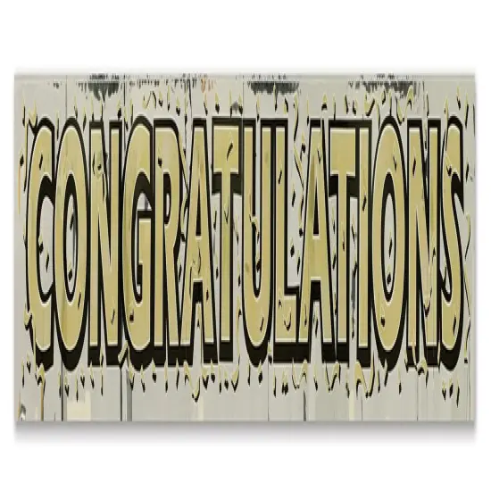Metallic Congratulations Fringe Banner (Pack of 12) {1}