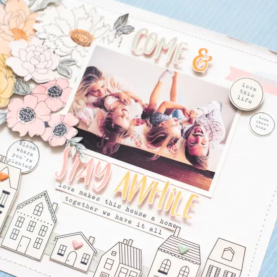 DCWV Double-Sided Cardstock Stack 12"X12" 36/Pkg-Humble Abode, W/Gold Foil {6}