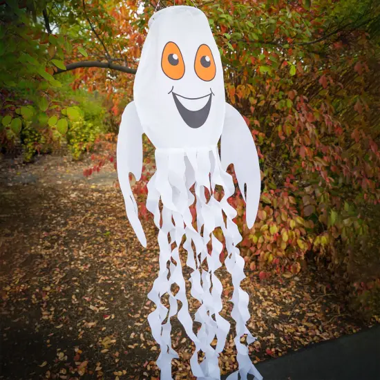 In the Breeze Spook the Ghost 3D Windsock - Hanging Halloween Decoration - Outdoor Holiday Decor {3}