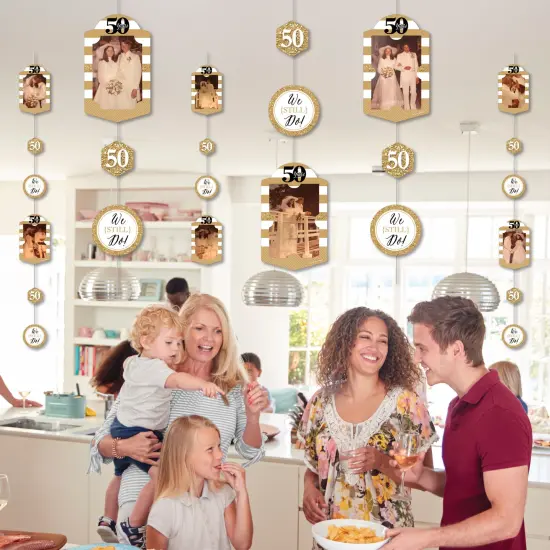 Big Dot of Happiness We Still Do - 50th Wedding Anniversary - Anniversary Party Vertical Photo Garland 35 Pieces {7}