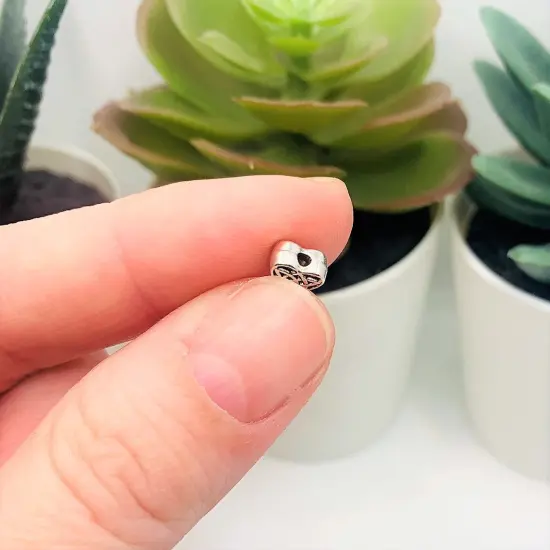 4, 20 or 50 Pieces: Antique Silver Celtic Knot Heart Spacer Beads, 6x6mm - Double Sided {4}