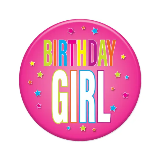 Birthday Girl Button, (Pack of 6) {1}