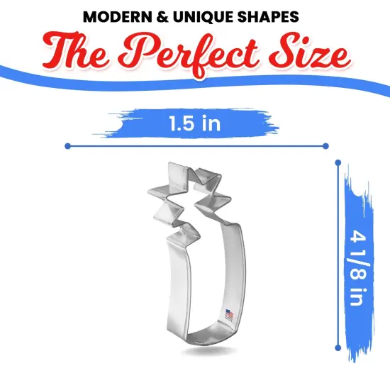 Fire Cracker Cookie Cutter 4", CookieCutter.com, Tin Plated Steel, Handmade in the USA {2}