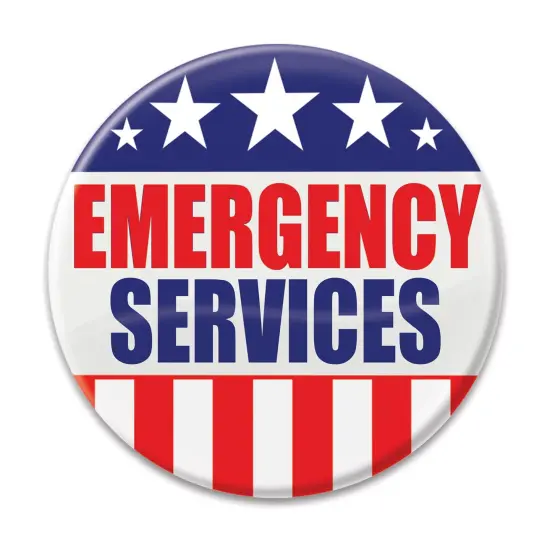 Emergency Services Button, (Pack of 6) {1}