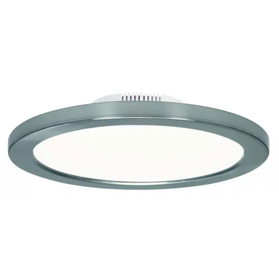 12w 7-in Flush Mount LED Fixture 3000K Polished Nickel finish 120-277v {1}