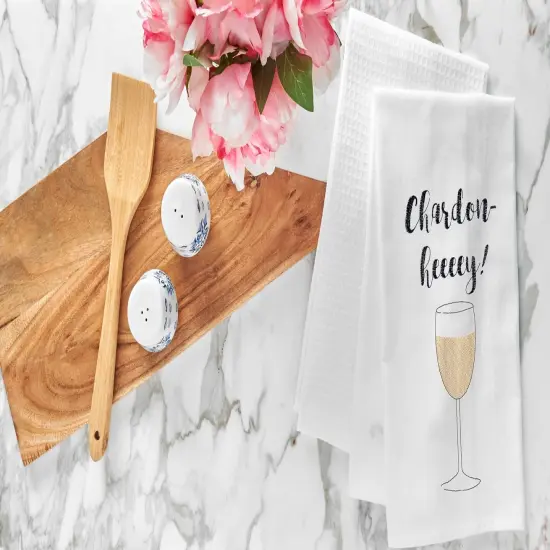 Chardon Heeey Flour Sack Cotton Kitchen Towel {4}