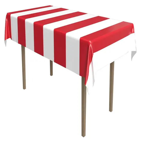 Red & White Stripes Tablecover (Pack of 12) {1}