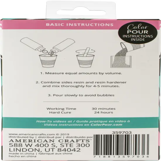 American Crafts Color Pour Resin & Hardener 2/Pkg-4oz Each {2}