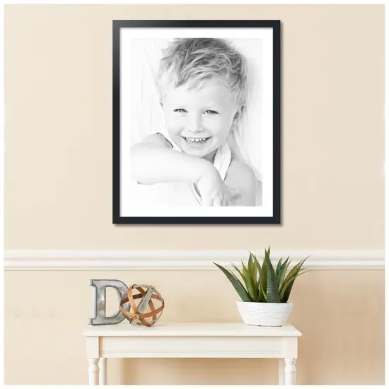 ArtToFrames 26x32" Matted Picture Frame with 22x28" Single Mat Photo Opening Framed in 1.25" Black and 2" Mat (FWM-3926-26x32) {2}