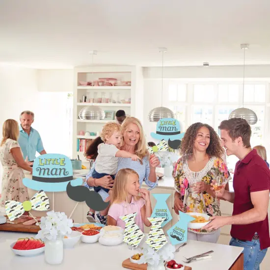 Big Dot of Happiness Dashing Little Man Mustache Party - Baby Shower or Birthday Party Centerpiece Sticks - Showstopper Table Toppers - 35 Pieces {6}