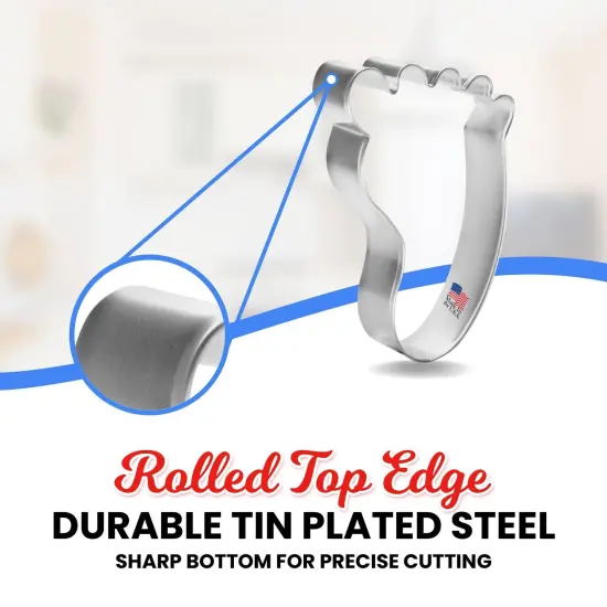 Bigfoot Foot Cookie Cutter 3 7/8 in, CookieCutter.com, Tin Plated Steel, Handmade in the USA {3}