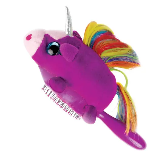 Wet Brush Plush Kid's Detangler&nbsp;Hair Brush with Soft IntelliFlex Bristles for All Hair Types - Unicorn Plush Purple {1}