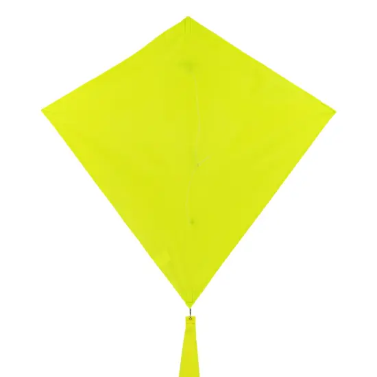 In the Breeze 3296 - Lemon 30 Inch Diamond Kite - Solid Yellow, Fun, Easy Flying Kite {1}