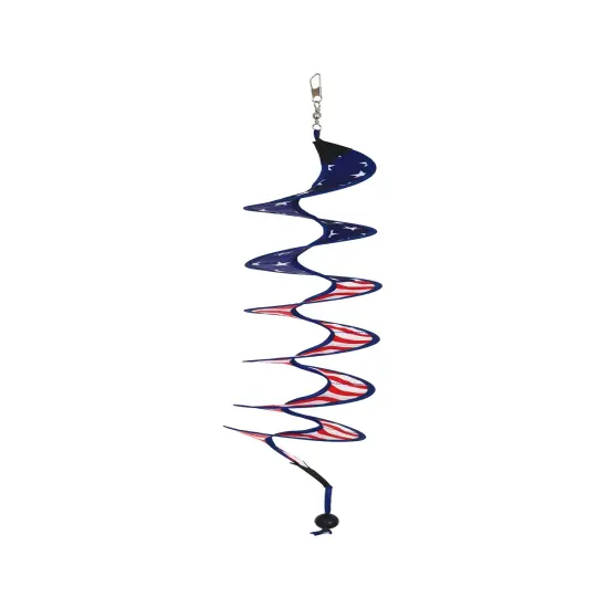In the Breeze 5175 - 24" Stars and Stripes Curlie Spinner - Outdoor Hanging Decoration {1}