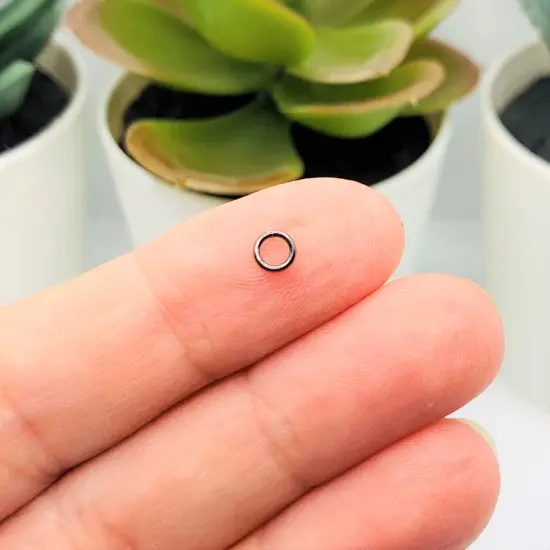 100, 500 or 1,000 Pieces: 4 mm Gunmetal Gray Open Jump Rings, 21g {3}