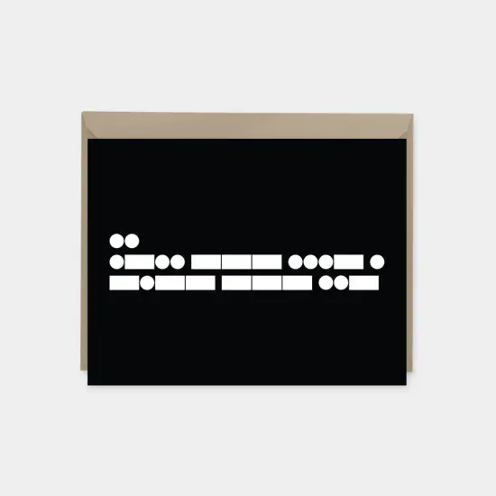Morse Code "I Love You" Card, Recycled {1}