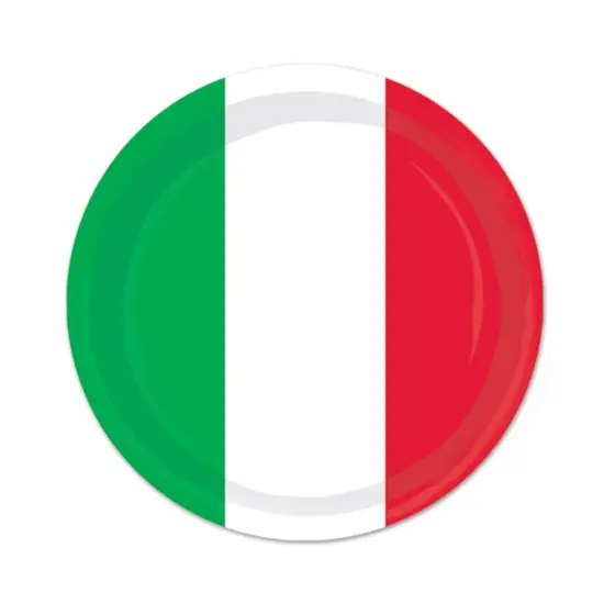 Red, White & Green Plates (Pack of 12) {1}