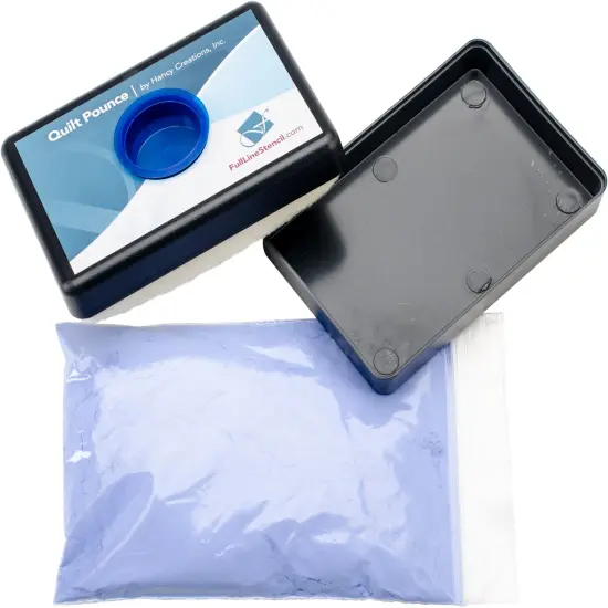 Hancy Quilt Pounce Pad W/Chalk Powder-4oz Blue {2}