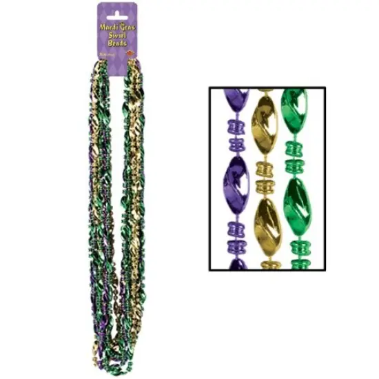 Mardi Gras Swirl Beads (Pack of 12) {1}