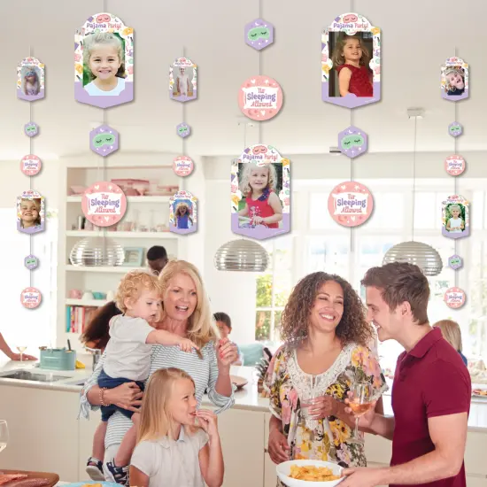 Big Dot of Happiness Pajama Slumber Party - Girls Sleepover Birthday Party Vertical Photo Garland 35 Pieces {7}