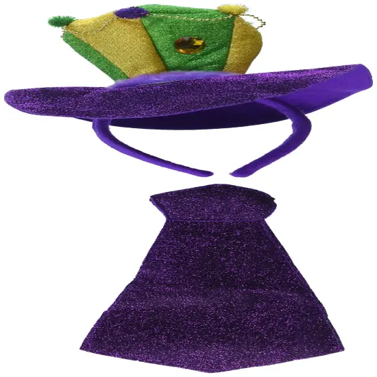 Mardi Gras Headband & Necktie Set (Pack of 12) {1}