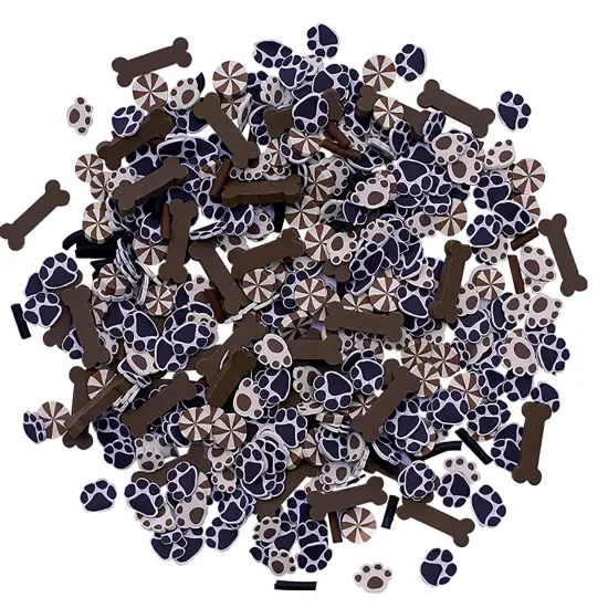 Buttons Galore Sprinkletz Embellishments for Crafts, Tiny Polymer Clay Shapes & Unique Designs - Dogs - 3 Pack {1}