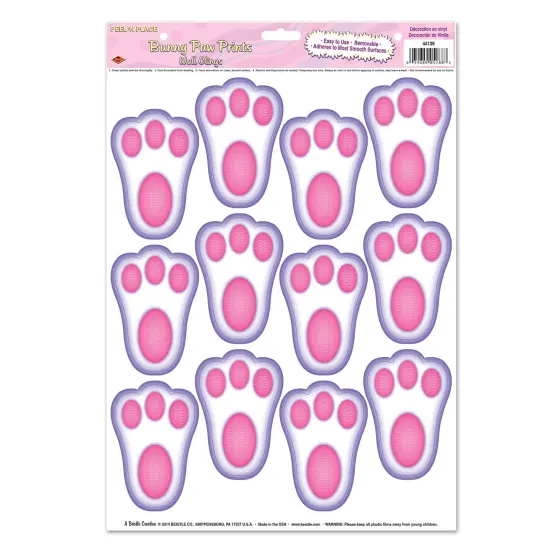 Bunny Paw Prints Peel 'N Place (Pack of 12) {1}
