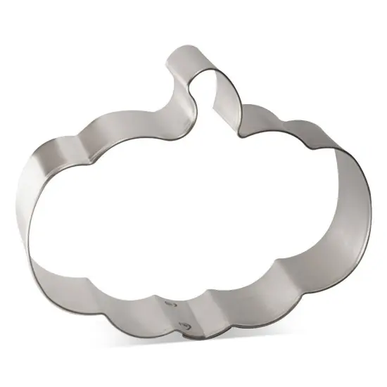 Flat Pumpkin Cookie Cutter 3.75 in B1576, CookieCutter.com, Tin Plated Steel, Handmade in the USA {1}