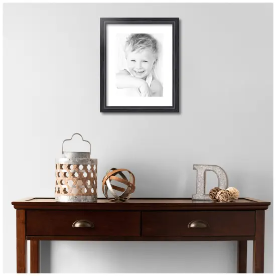 ArtToFrames 13x16" Matted Picture Frame with 9x12" Single Mat Photo Opening Framed in 1.25" Black and 2" Mat (FWM-4083-13x16) {2}