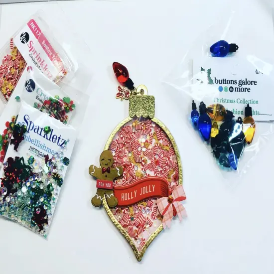 uttons Galore Colorful Polymer Clay Embellishments for Craft Scrapbooks Cardmaking (Yuletide Fun, 1,800 Pieces - 36 Grams) {5}