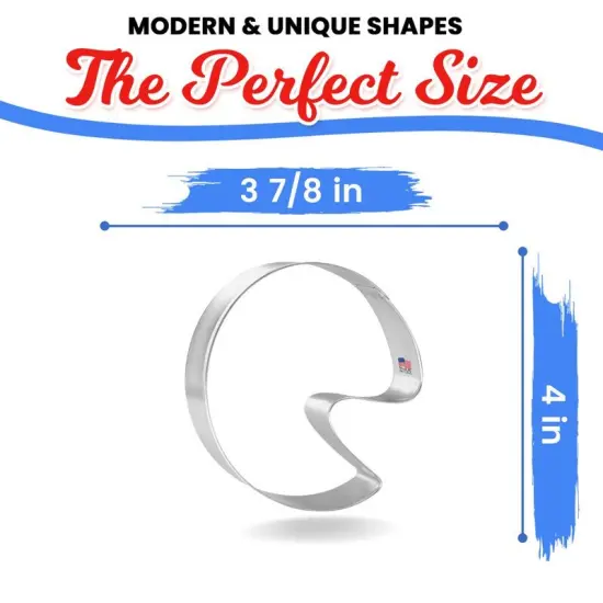 Artist Pallete Cookie Cutter 4 in, CookieCutter.com, Tin Plated Steel, Handmade in the USA {2}