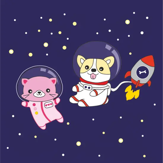 Artwille Paint by Outlines For Kids - Space Friends {1}