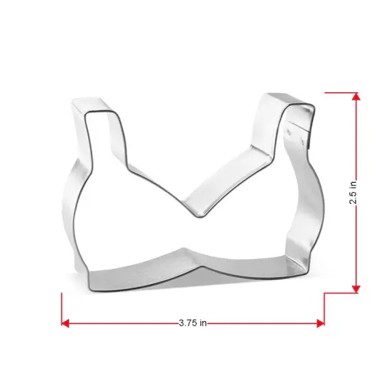 Bikini Top Cookie Cutter 3.75 in, CookieCutter.com, Tin Plated Steel, Handmade in the USA {2}