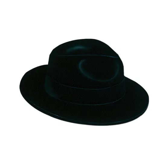 Black Velour Fedora (Pack of 24) {1}