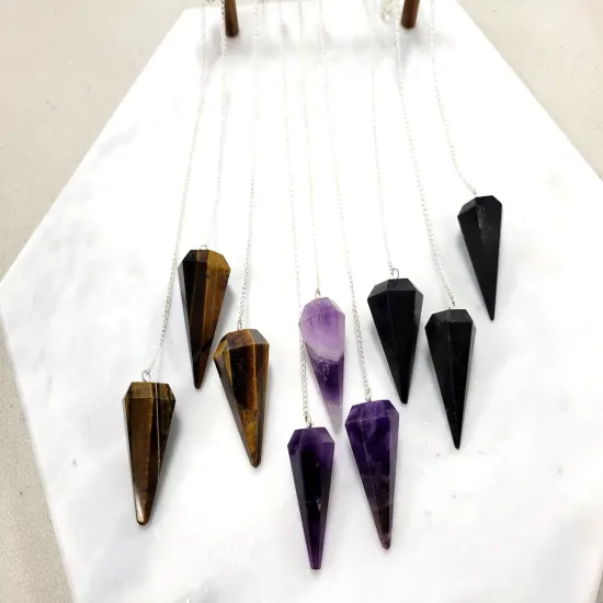 Crystal Pendulums - Faceted Gemstones for Dowsing and Healing {3}