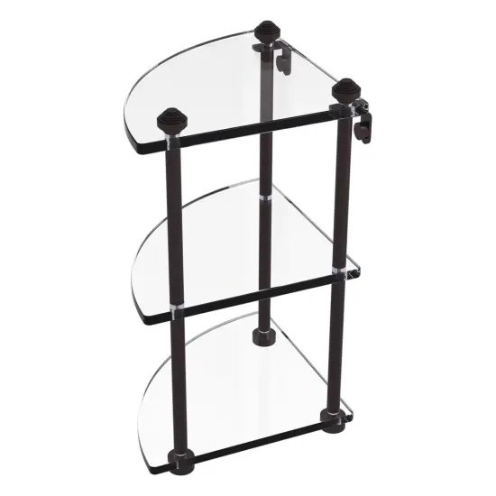 Southbeach Collection Three Tier Corner Glass Shelf - Sb-6-Abz {1}