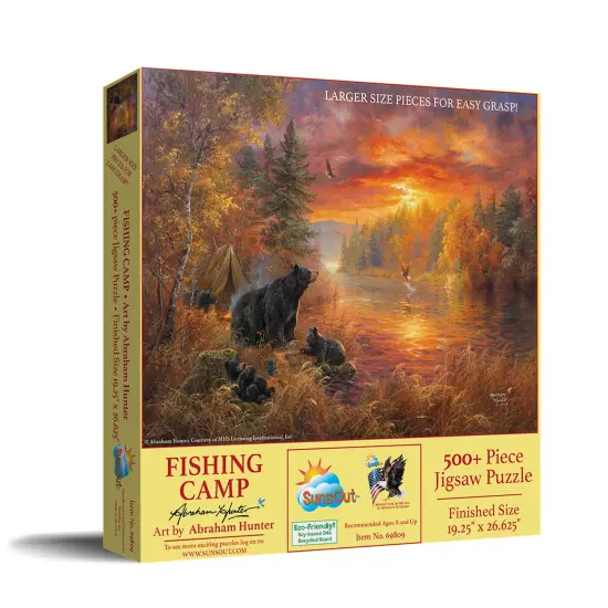 Sunsout Fishing Camp 500 pc Large Pieces Jigsaw Puzzle 69809 {3}