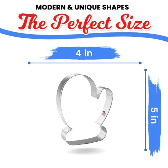 CookieCutter.com Mitten Cookie Cutter 5 in Christmas, Winter, Clothes, Tin Plated Steel, USA {2}