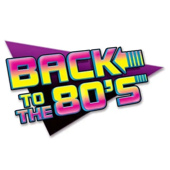 Back To The 80's Sign (Pack of 12) {1}
