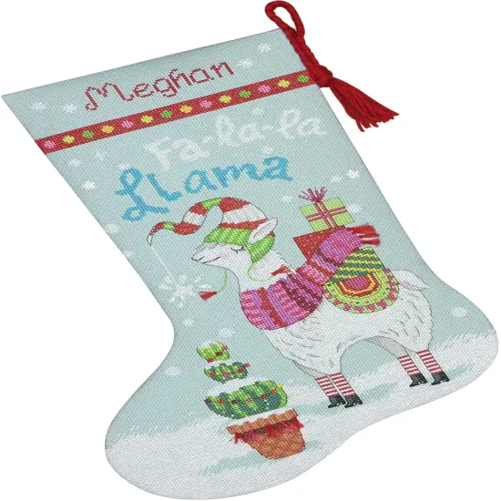 Dimensions Counted Cross Stitch Kit 16" Long-Llama Stocking {3}