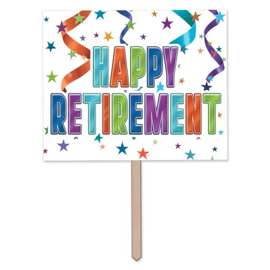 Happy Retirement Yard Sign, (Pack Of 6) {1}