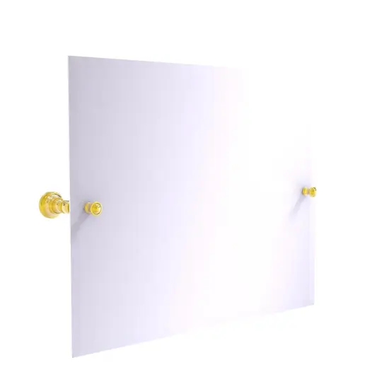 Carolina Collection Frameless Landscape Rectangular Tilt Mirror With Beveled Edge - Polished Brass {1}