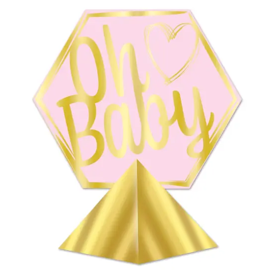 3-D Foil Oh Baby Centerpiece, (Pack Of 12) {1}